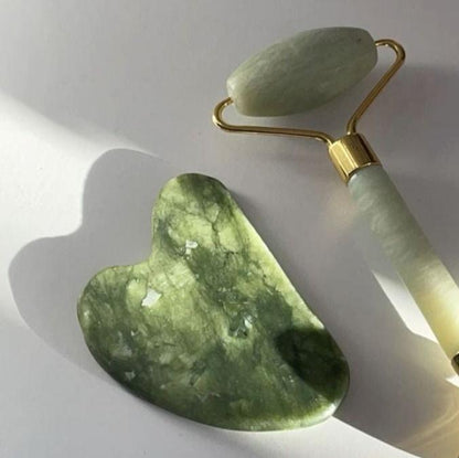 Jade Facial Roller with Gua Sha Stone