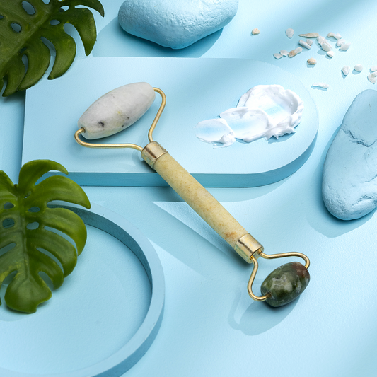 Jade Facial Roller with Gua Sha Stone