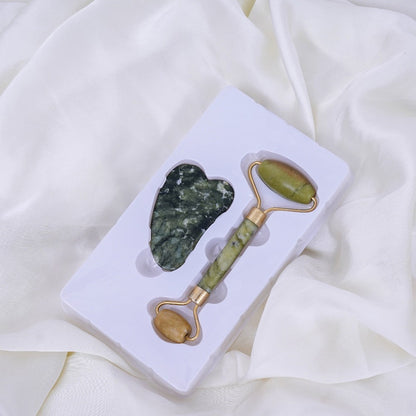 Jade Facial Roller with Gua Sha Stone